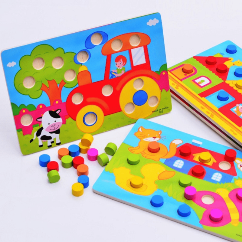 3D Wooden Puzzle Jigsaw Toy Baby Montessori Educational Game Kids Toys