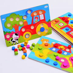 3D Wooden Puzzle Jigsaw Toy Baby Montessori Educational Game Kids Toys