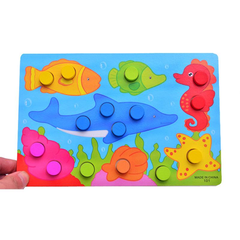 3D Wooden Puzzle Jigsaw Toy Baby Montessori Educational Game Kids Toys