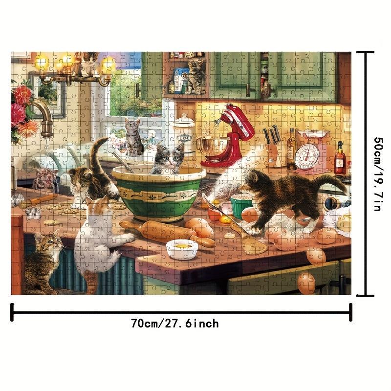 1000 Piece Kitchen Kitten Theme Puzzle for Adults & Kids