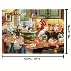 1000 Piece Kitchen Kitten Theme Puzzle for Adults & Kids