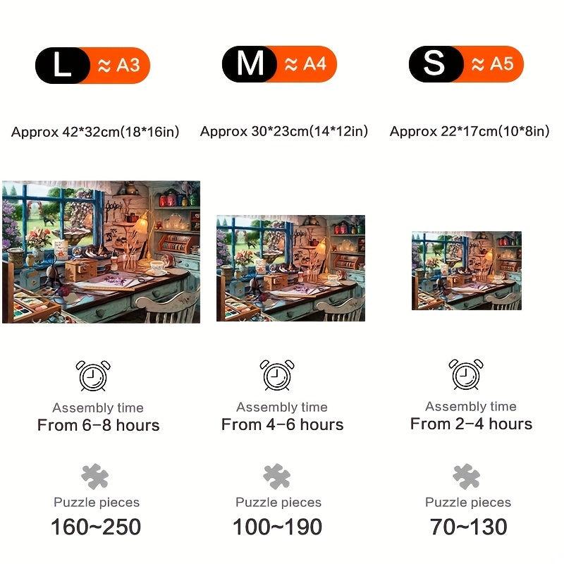 Sleeping Cat Alien Animal Jigsaw Puzzle Round Difficult Toy