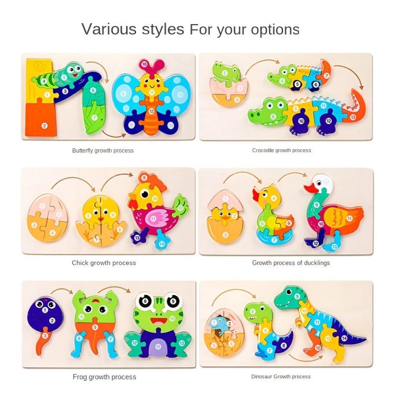 Cartoon Dinosaur 3D Puzzle Educational Toy for Kids