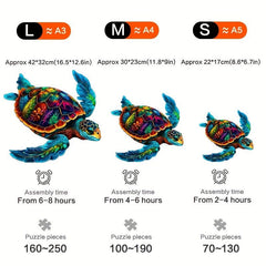 Seaweed Sea Turtle Wooden Jigsaw Puzzle Educational Toys