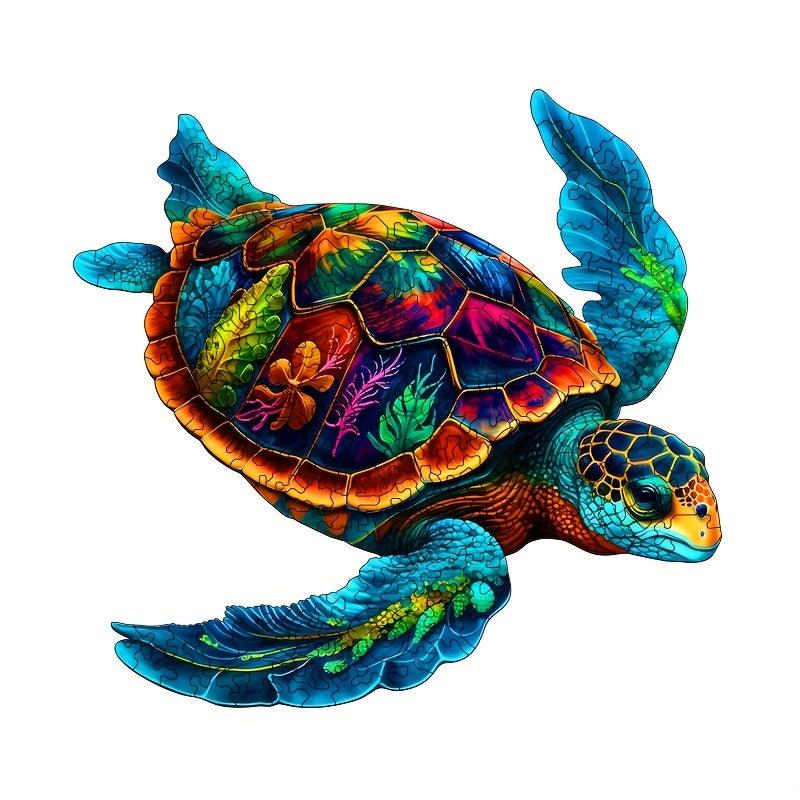 Seaweed Sea Turtle Wooden Jigsaw Puzzle Educational Toys