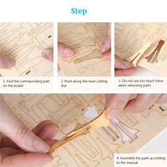 3D Wooden Puzzle Toy Model Kits Laser Cut DIY Sailing Train Airplane