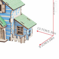 Wooden House 3D Jigsaw Puzzle Educational DIY Model Toy Gift