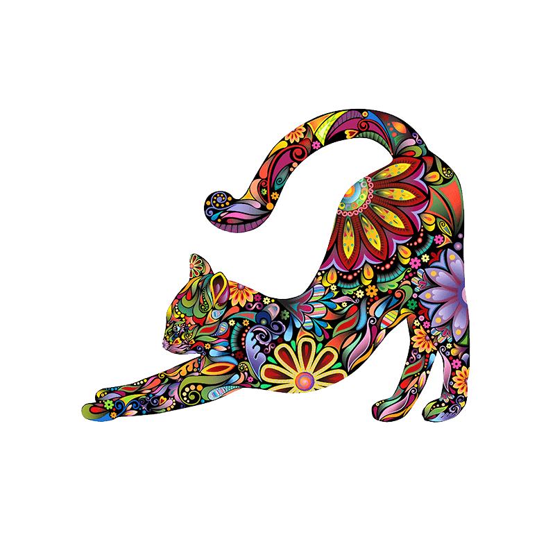 Big Flower Cat Puzzle Animal Jigsaw Puzzle Adult Decompression Round Hard Toy