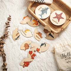 Wooden Sea Animal Puzzle for Toddlers