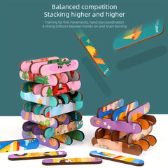 Wooden Strip Puzzle Children's Cartoon Transportation Educational Toy