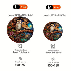 Owl Couple Puzzle Special Shaped Animal Jigsaw Toy for Adults