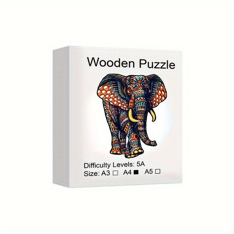 Wooden Jigsaw Puzzle Elephant Alien Creative Handwork