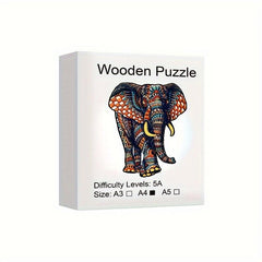 Wooden Jigsaw Puzzle Elephant Alien Creative Handwork