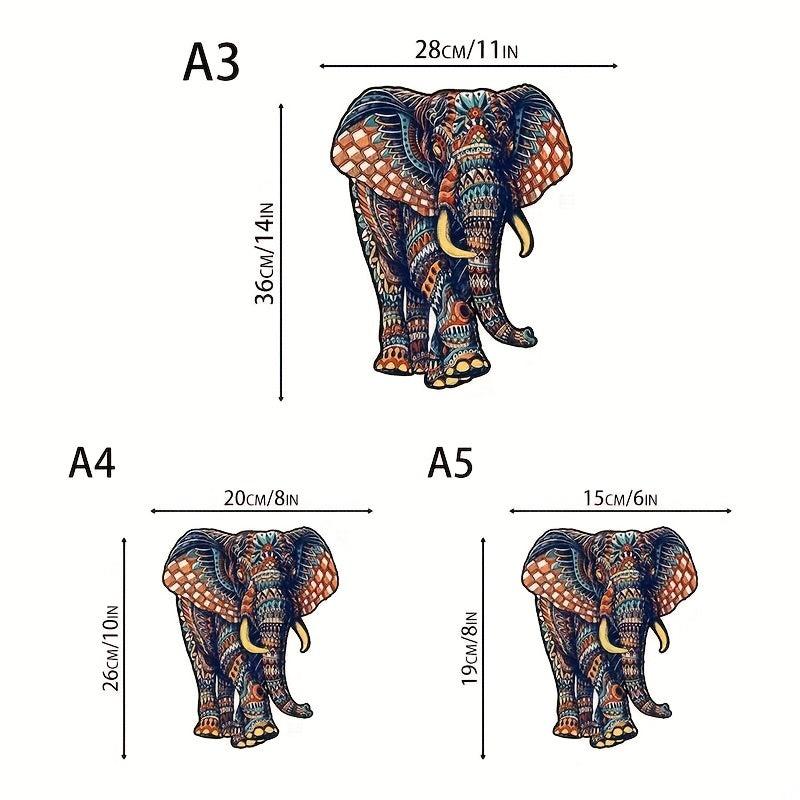 Wooden Jigsaw Puzzle Elephant Alien Creative Handwork