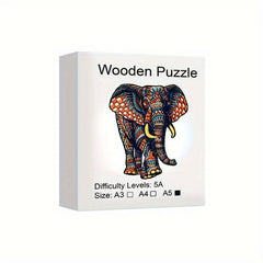 Wooden Jigsaw Puzzle Elephant Alien Creative Handwork