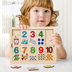 Wooden Number Matching Puzzle for Kids - Enhance Early Math Skills