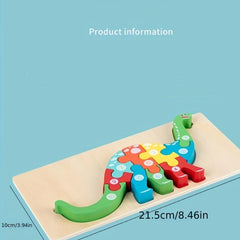Wooden Dinosaur 3D Jigsaw Puzzle Toy for Children