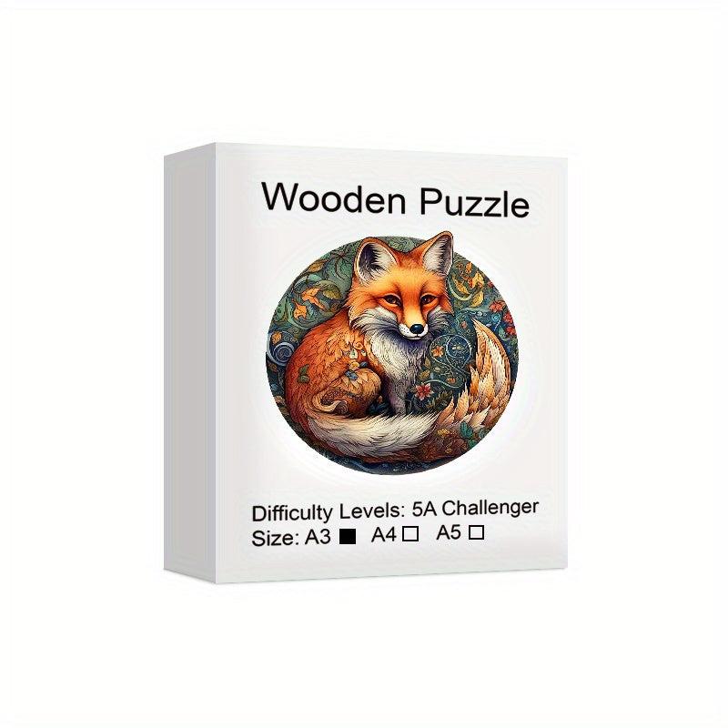 Fox Wooden Puzzle YINYANG Series Halloween Christmas Family Friends