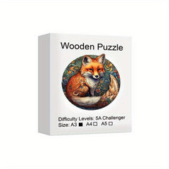 Fox Wooden Puzzle YINYANG Series Halloween Christmas Family Friends