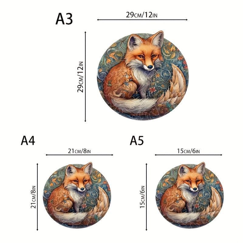 Fox Wooden Puzzle YINYANG Series Halloween Christmas Family Friends