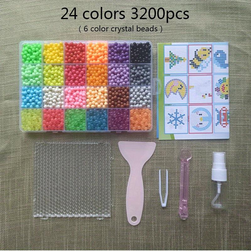 3200 Pcs Water Magic Beads Animal Model Puzzle Educational Toys
