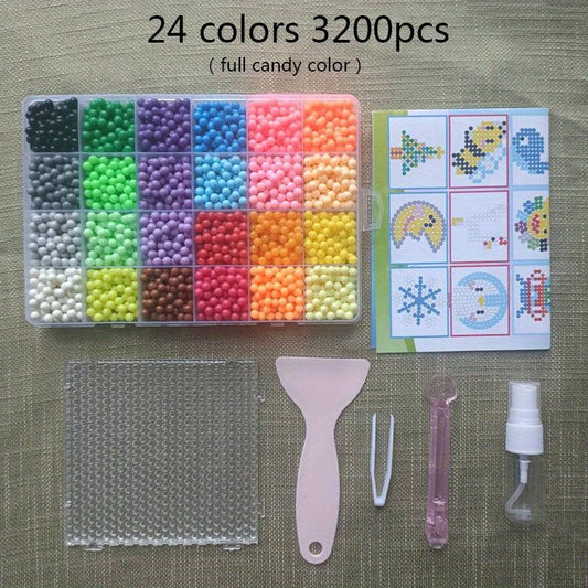 3200 Pcs Water Magic Beads Animal Model Puzzle Educational Toys