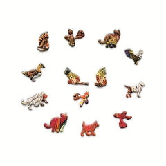 Rooster-shaped 3D Wooden Puzzle for Decompression