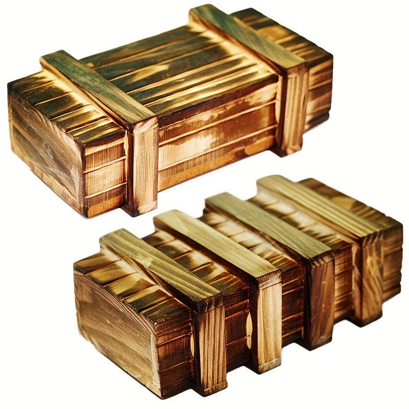 Secret Box Unlock Drawer Puzzle Wooden Box Toy
