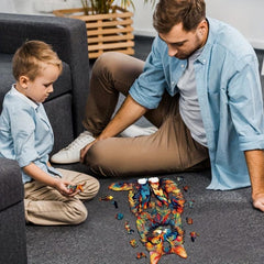Maine Coon Wooden Puzzle Advanced Players Creative Special Shapes