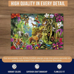 Animal World Wooden Jigsaw Puzzle Art Fun Toy Gift