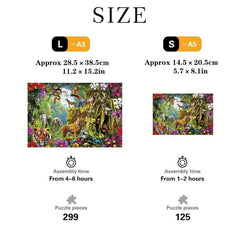 Animal World Wooden Jigsaw Puzzle Art Fun Toy Gift
