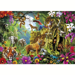 Animal World Wooden Jigsaw Puzzle Art Fun Toy Gift
