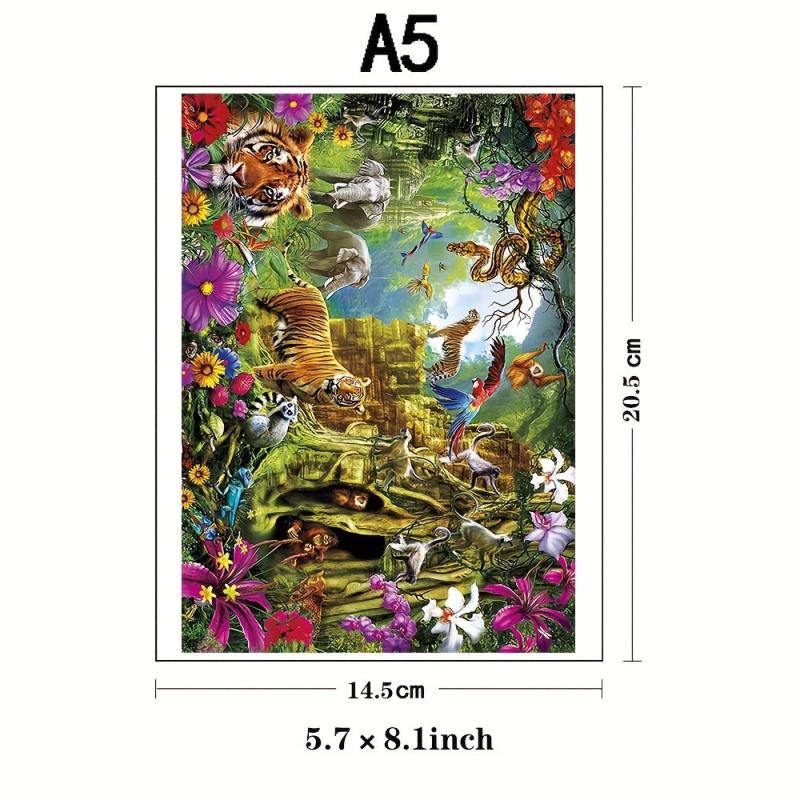 Animal World Wooden Jigsaw Puzzle Art Fun Toy Gift