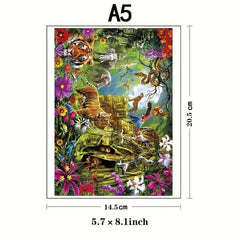 Animal World Wooden Jigsaw Puzzle Art Fun Toy Gift