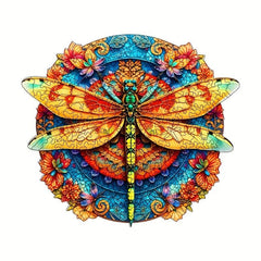 Dragonfly Disc Wood Puzzle Shaped Animal Puzzle