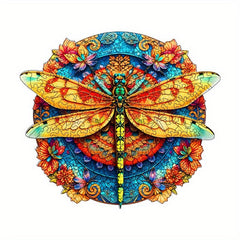 Dragonfly Disc Wood Puzzle Shaped Animal Puzzle