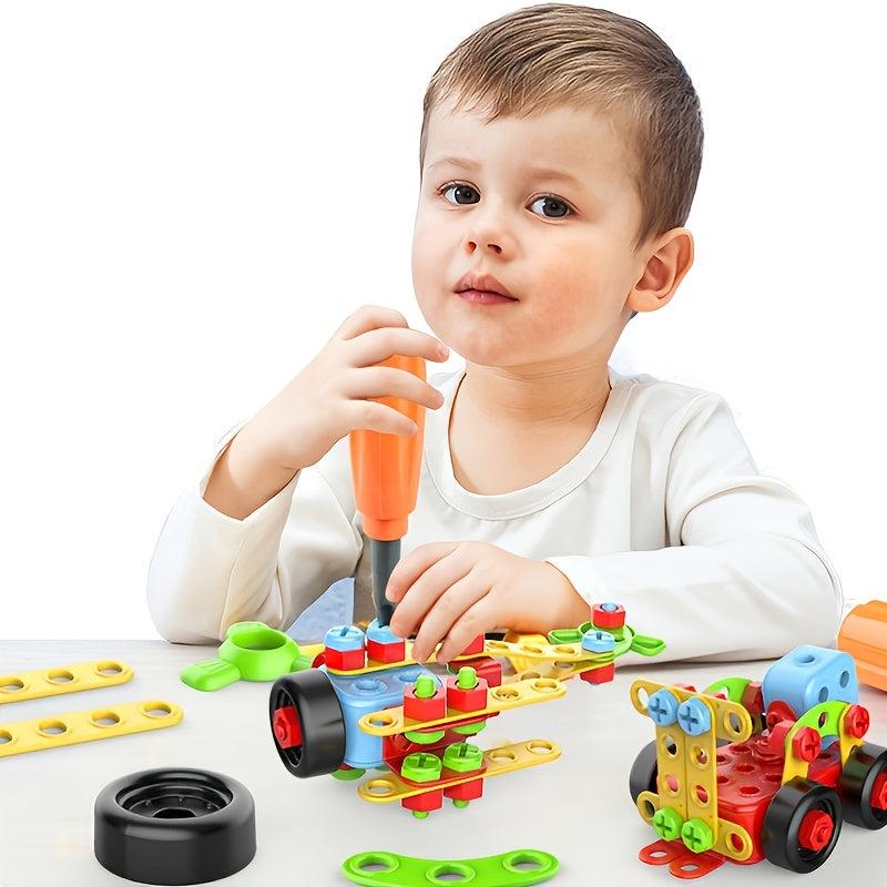 288Pcs Drill Puzzles Building Toys for Kids Ages 3-8 - STEAM Learning Set