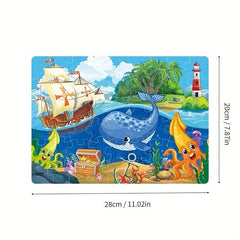 Underwater Animal Puzzle Educational Toy for Boys and Girls
