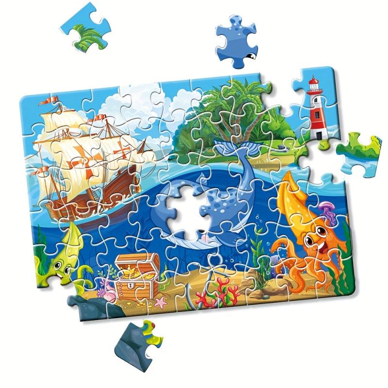 Underwater Animal Puzzle Educational Toy for Boys and Girls