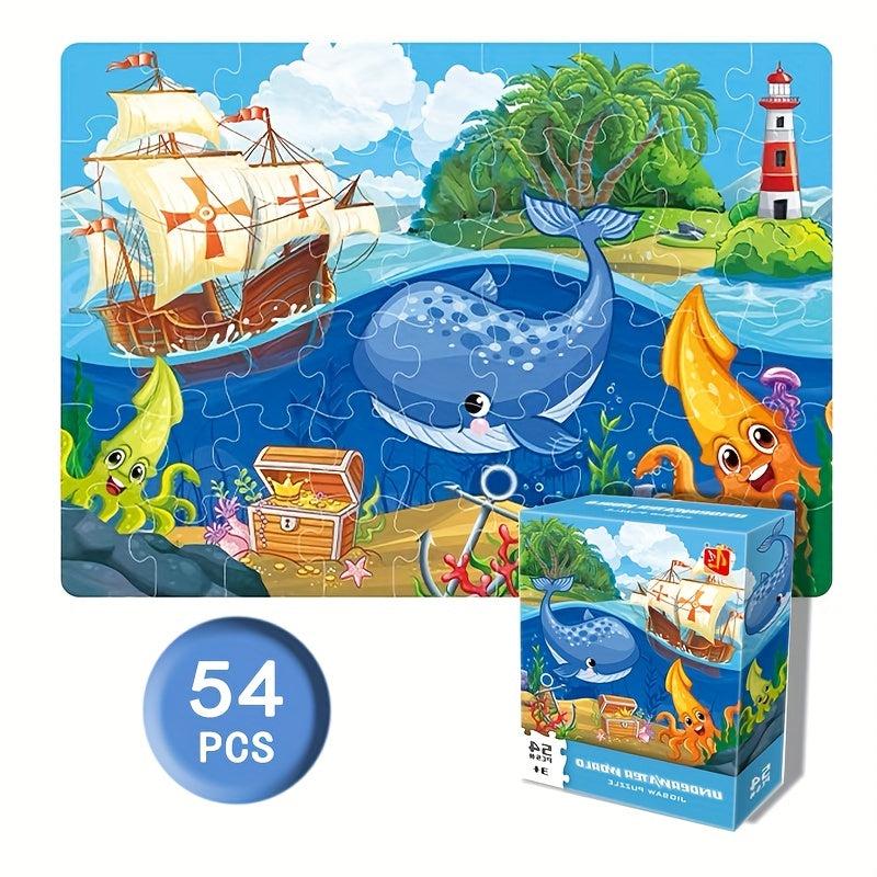 Underwater Animal Puzzle Educational Toy for Boys and Girls