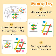 Wooden Rainbow Stick Puzzle Toy for Kids