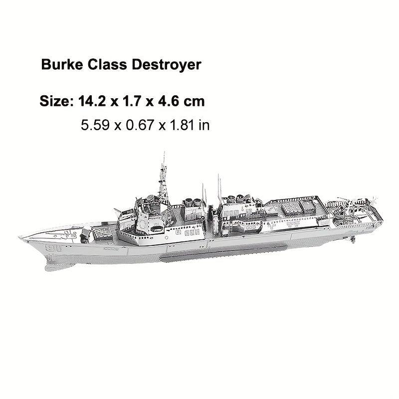 Metal 3D Jigsaw Puzzle DIY Warship Burke Destroyer