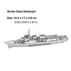 Metal 3D Jigsaw Puzzle DIY Warship Burke Destroyer