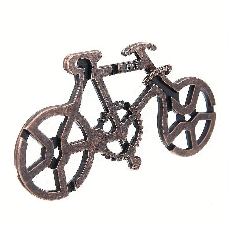 Metal Puzzle Bicycle Luban Lock Brain Puzzle Toy