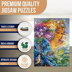 Three Goddesses Wooden Puzzle Adults Irregular Animal Shape Jigsaw