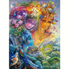 Three Goddesses Wooden Puzzle Adults Irregular Animal Shape Jigsaw
