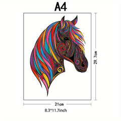 Wooden Jigsaw Puzzles for Adults & Kids - Horse Puzzle in Gift Package