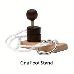 Wooden Untie Rope Puzzle for Kids & Adults - Brain Power Game