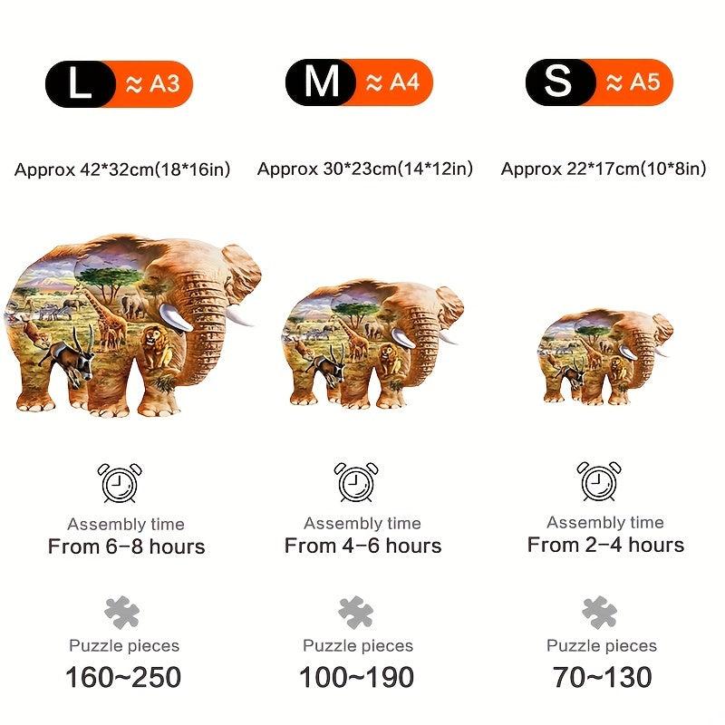 African Elephant Alien Jigsaw Puzzle Toy
