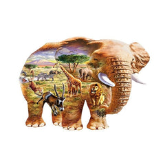 African Elephant Alien Jigsaw Puzzle Toy